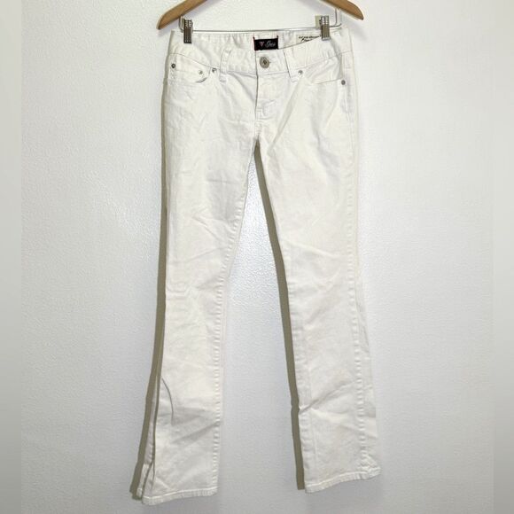 Guess - Pismo Fit Low Rise Straight  Leg White Y2K Jeans - Women's size 28 - Picture 1 of 8